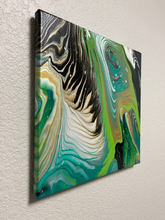 Load image into Gallery viewer, Malachite - 12&quot; x 12&quot; Acrylic Painting on Canvas