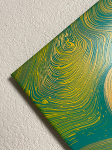 Green Machine - 8" x 8" Acrylic Painting on Canvas