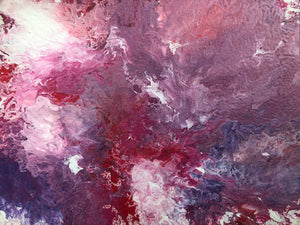 Fuschia Clouds - 8" x 10" Acrylic Painting