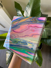 Load image into Gallery viewer, Rainbow Road - 8&quot; x 8&quot; Resin Painting on Wood